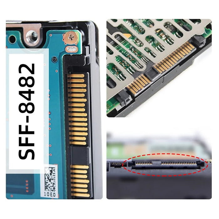 SF-090-SATA SFF-8482 SAS 29Pin to 7+15 22Pin SATA Hard Disk Drive Raid Adapter with Chipset - 5
