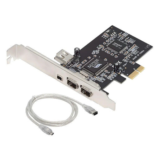 EP-053 IEEE 1394 to PCI-E Card 3x6Pin 1x4Pin Firewire 400 Adapter Card with Cable + Low Profile Bracket - 1