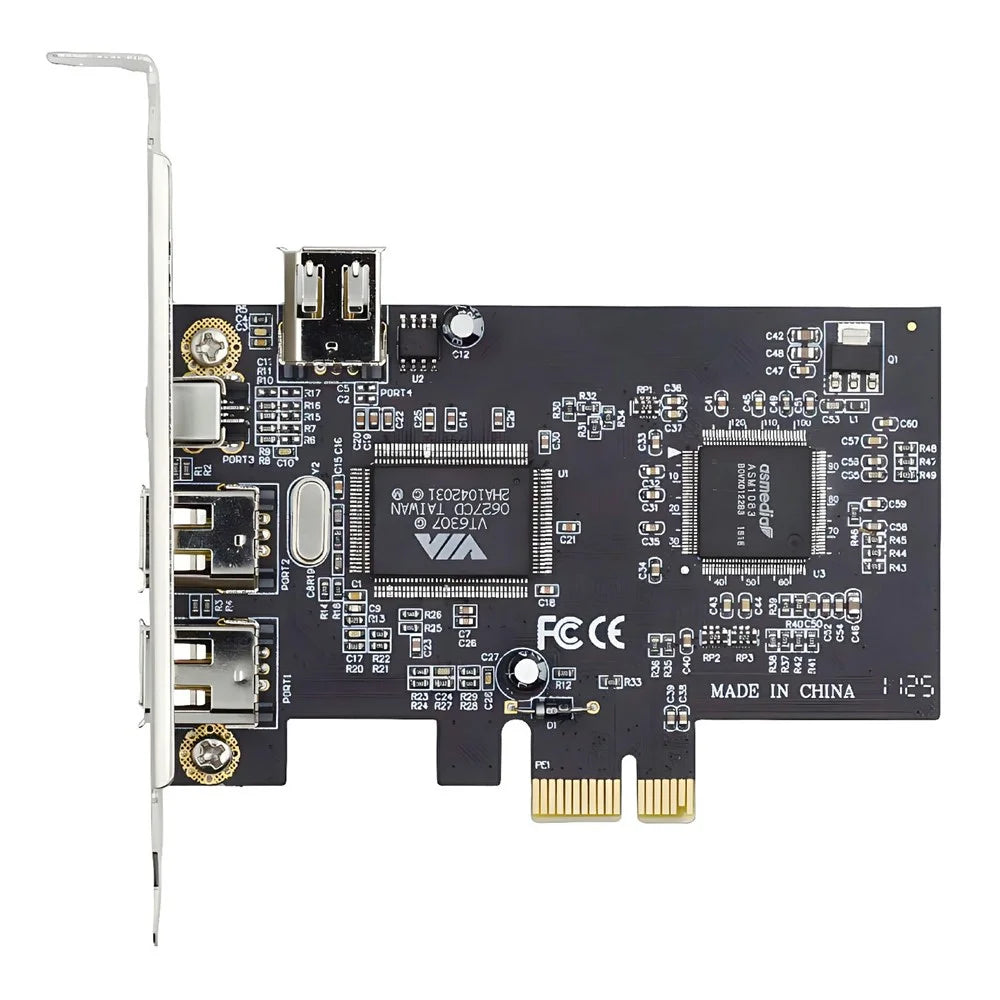 EP-053 IEEE 1394 to PCI-E Card 3x6Pin 1x4Pin Firewire 400 Adapter Card with Cable + Low Profile Bracket - 2