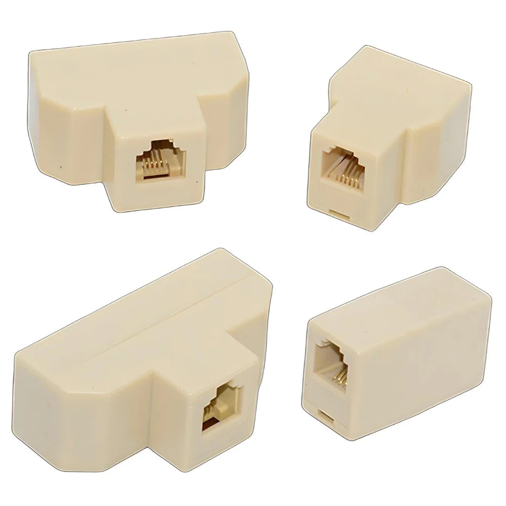CA-006 4Pcs / Set 1 / 2 / 3 / 4-Way Outlet 6P4C RJ11 RJ12 Telephone Phone Modular Jack Line Splitter Adapter - 2