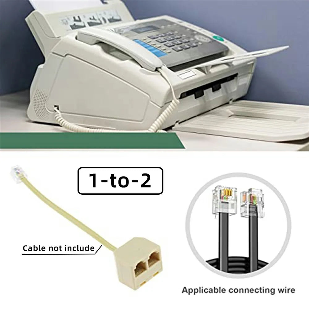 CA-006 4Pcs / Set 1 / 2 / 3 / 4-Way Outlet 6P4C RJ11 RJ12 Telephone Phone Modular Jack Line Splitter Adapter - 7