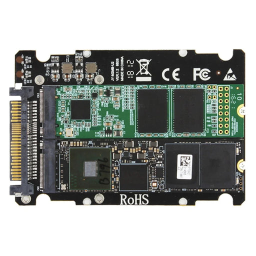 JEYI U2PCB U.2 to PCIe Adapter Card SFF-8639 PCIe 3.0 X4 SATA SSD Dual Ports Expansion Card - 1