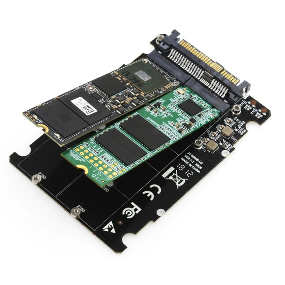 JEYI U2PCB U.2 to PCIe Adapter Card SFF-8639 PCIe 3.0 X4 SATA SSD Dual Ports Expansion Card - 2