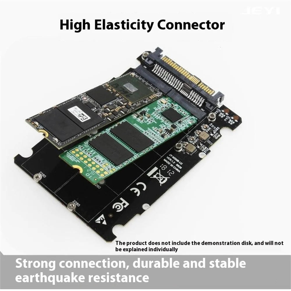 JEYI U2PCB U.2 to PCIe Adapter Card SFF-8639 PCIe 3.0 X4 SATA SSD Dual Ports Expansion Card - 6