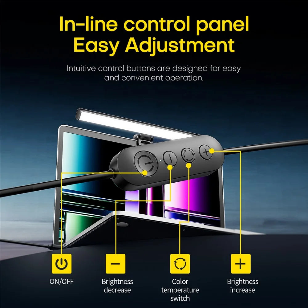 BY-03 Computer Monitor Light Bar Magnetic Eye-Caring Monitor Lamp Ambient Lighting for Video Conferencing / Streaming - 4