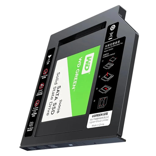 UGREEN 70657 SATA to USB 3.0 Hard Drive Caddy for 2.5" External Hard Drive Compatible with Laptop Hard Drive CD/DVD-ROM Caddy Tray - 1