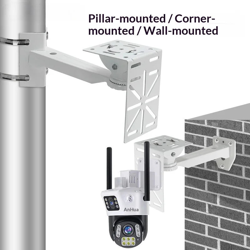 For CCTV Camera Pole Clamp Mount Bracket 360 Degree Rotation Security Camera Holder Stand - 3