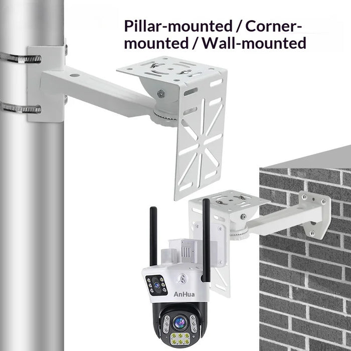 For CCTV Camera Pole Clamp Mount Bracket 360 Degree Rotation Security Camera Holder Stand - 3