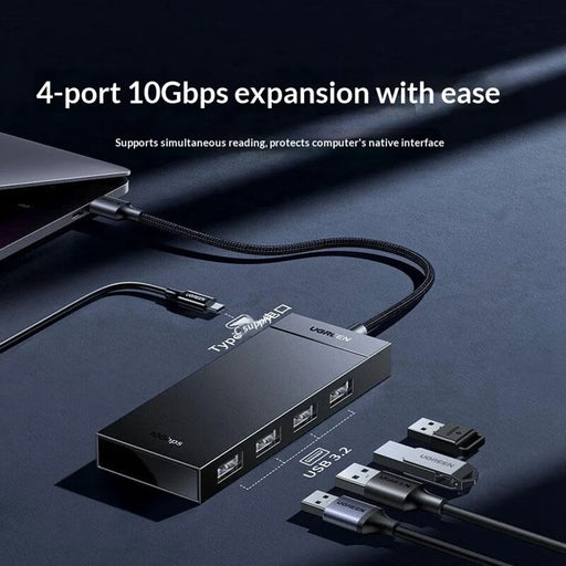 UGREEN CM806 35883 USB-A 4 Port Hub Adapter 0.15m 10Gbps High Speed Data Transfer Docking Station for Windows  /  Mac OS  /  Linux - 2