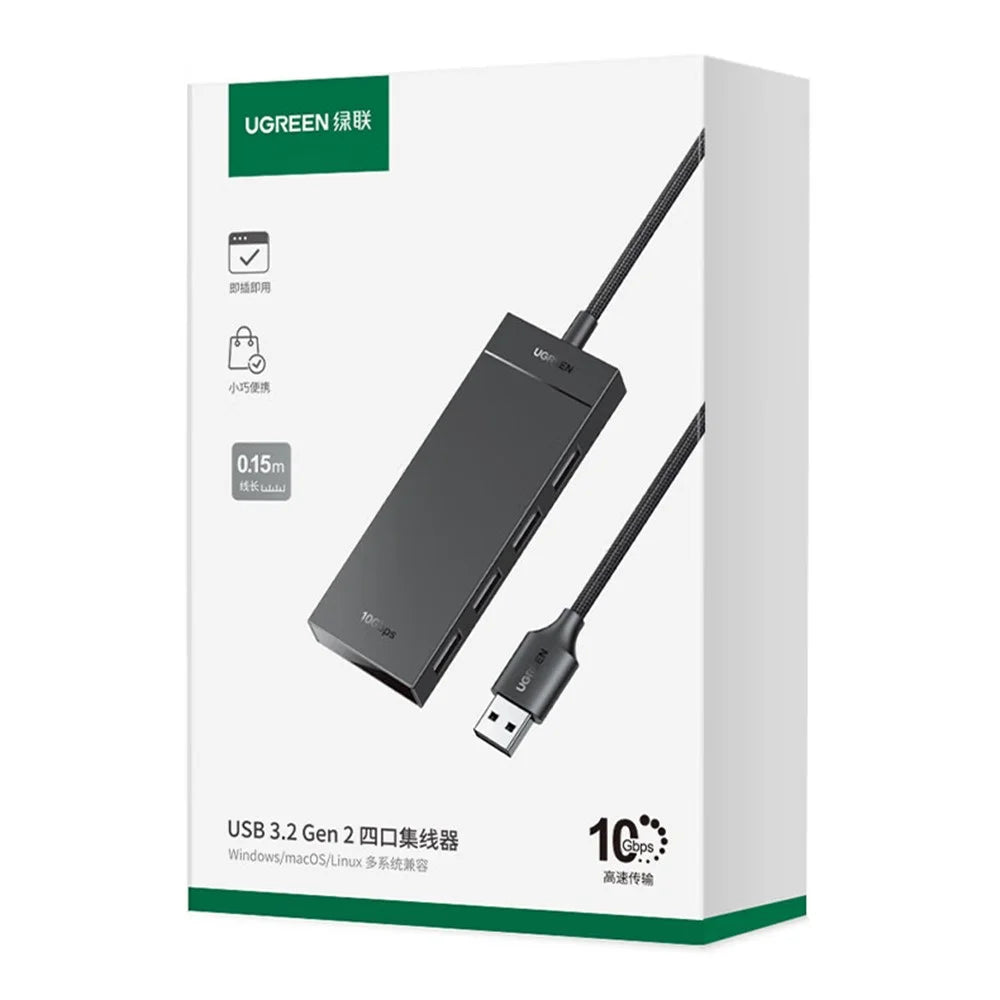 UGREEN CM806 55373 USB-A 4 Port Hub Adapter 0.5m 10Gbps High Speed Data Transfer Docking Station for Windows  /  Mac OS  /  Linux - 6