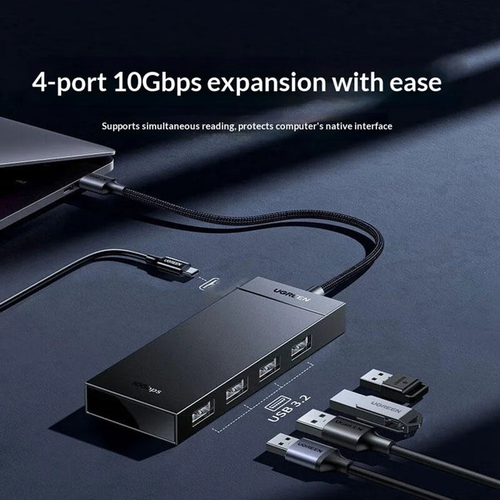 UGREEN 35884 4-Port USB Hub USB 3.2 Gen2 High Speed Data Transfer Expansion Dock with 1m Cable - 2
