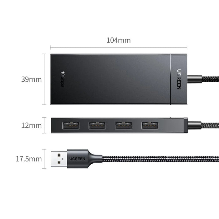 UGREEN 35884 4-Port USB Hub USB 3.2 Gen2 High Speed Data Transfer Expansion Dock with 1m Cable - 5