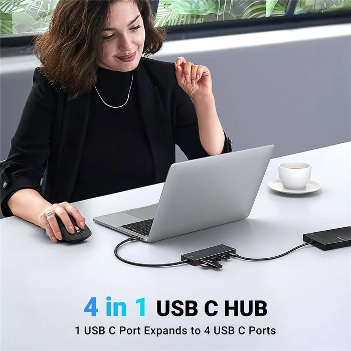 UGREEN 35584 USB C 4 in 1 Hub Adapter 0.3m Type-C to 4 Type-C Docking Station 10Gbps Data Transfer for PC / Laptop / Phone - 3