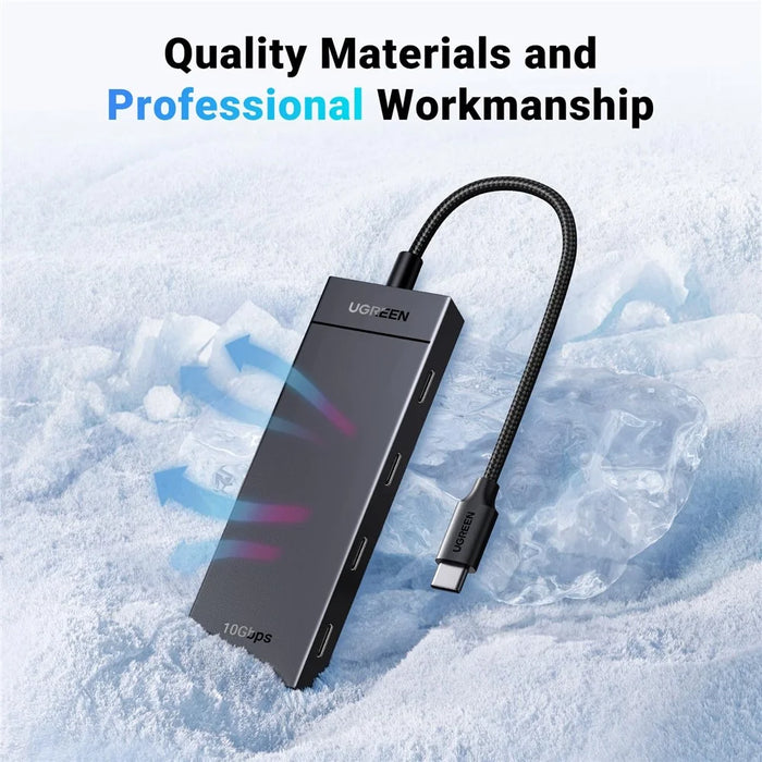 UGREEN 35584 USB C 4 in 1 Hub Adapter 0.3m Type-C to 4 Type-C Docking Station 10Gbps Data Transfer for PC / Laptop / Phone - 6