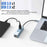 LEMORELE TC43L 4 in 1 USB-C Hub with USB 3.0 + 2 USB 2.0 + RJ45 Gigabit Ethernet Adapter for Laptop MacBook - Silver Green - 5