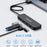 LEMORELE TC55 4-Port USB 3.0 Hub 5Gbps High Speed Multi-Port Splitter Expansion Dock - Black - 2