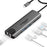 LEMORELE TC44L 6 in 1 USB-C Hub PD 100W Charging 4K / 60Hz HD Ethernet USB 3.0 Multi-port Adapter - Black - 1