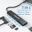 LEMORELE TC90 7 in 1 USB-C Hub PD 100W Fast Charging 4K HD 3x USB 3.0 Dock SD TF Card Reader - Black - 5