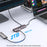LEMORELE TC91 10 in 1 USB-C Hub Dual 4K / 30Hz HD PD100W Fast Charging USB 3.0 Docking Station SD / TF Card Reader - Silver Grey - 6