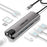 LEMORELE TC39 9 in 1 USB-C Hub Docking Station, RJ-45 Ethernet + 4K HD + Dual USB-C + SD + TF + 3 USB 3.0 + Type-C PD - Silver Grey - 1