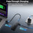 LEMORELE TC510 USB-C 7 in 1 Hub Dual HD 4K 60Hz PD 100W Charging Docking Station for Laptop - Black - 6