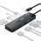 LEMORELE TC94 10-in-1 USB-C Hub Type-C to Dual HD+VGA+USB 3.0x2+USB 2.0+3.5mm Audio+Type-C PD 100W Fast Charging SD TF Card Reader Converter for Laptop - Black - 1