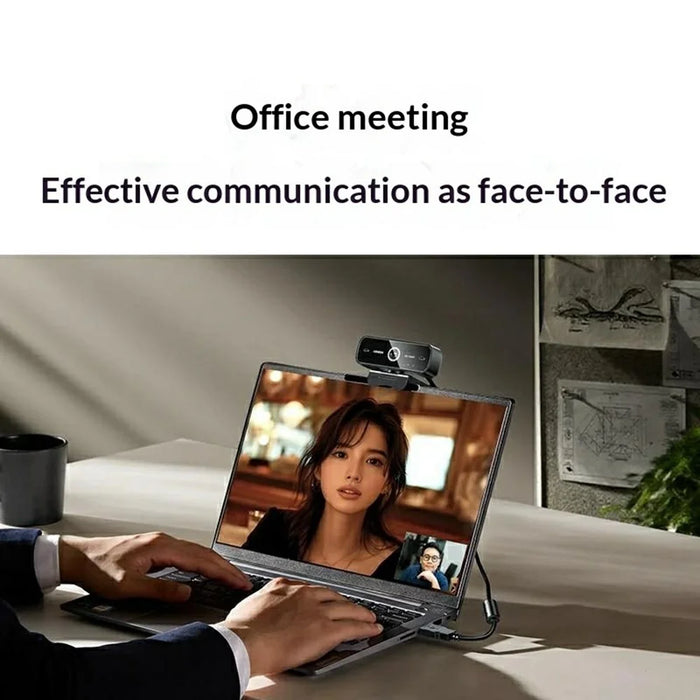 UGREEN CM925-75587 USB Webcam 1080P HD Camera Built-in Dual Microphone for Video Conference - Black - 4