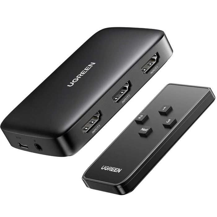 UGREEN CM332-80125 3 Input 1 Output HD Switch 4K 30Hz Remote Control Splitter Switcher for Gaming Console TV PC - 2