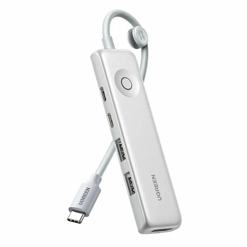 UGREEN U601 95189 5 in 1 USB-C Hub 4K / 60Hz HD PD 100W Fast Charging USB 3.2 Gen2 10Gbps Type-C Docking Station for MacBook Laptop - Silver White - 1