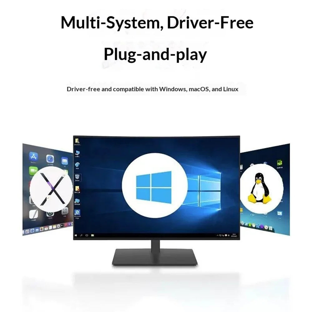 UGREEN CM607 90809 4K 30Hz HD KVM Switch 2 In 1 Out with Desktop Controller for Dual PC Share - Black - 6