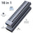 ACASIS HS-716 16-Port USB 3.2 Hub 10Gbps Data Transfer Aluminum Alloy Splitter with 96W Power Adapter for PC Laptop - US Plug - 2