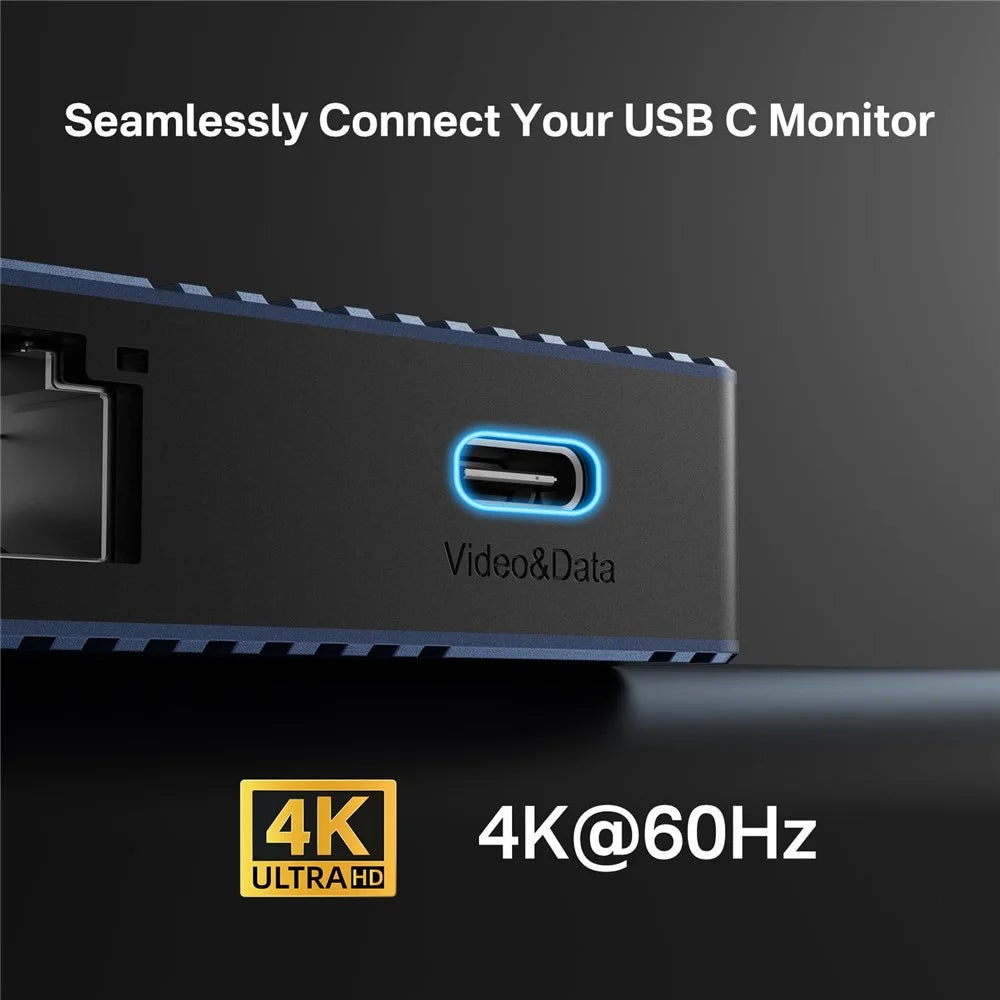 ACASIS DS-0203 14 in 1 USB-C Docking Station 3 Monitor Support 4K / 60Hz HD Hub with PD 100W Ethernet SD / TF Card Reader - 7