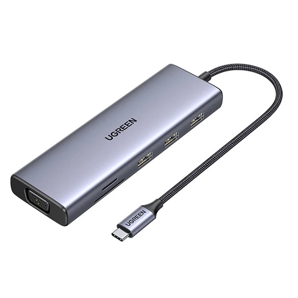 UGREEN 15601 Docking Station 10 in 1 USB-C Hub with HD VGA SD / TF Card Reader PD 100W Fast Charging - 1