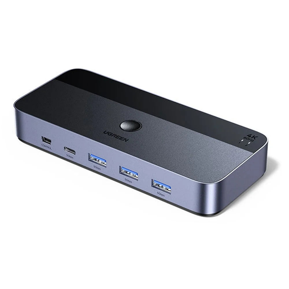 UGREEN 35765 HD KVM Switch 2 in 1 Out 4K 60Hz USB 3.0 Sharing Device for Desktop Controller - 1