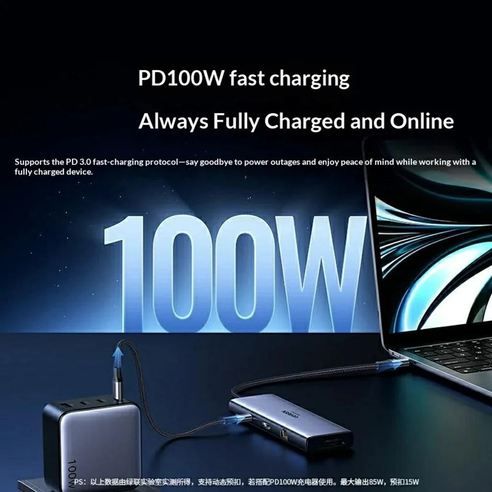 UGREEN 15375 USB-C Hub 9 in 1 Type C Docking Station 4K / 60Hz HD PD 100W Fast Charging for Laptop - 6