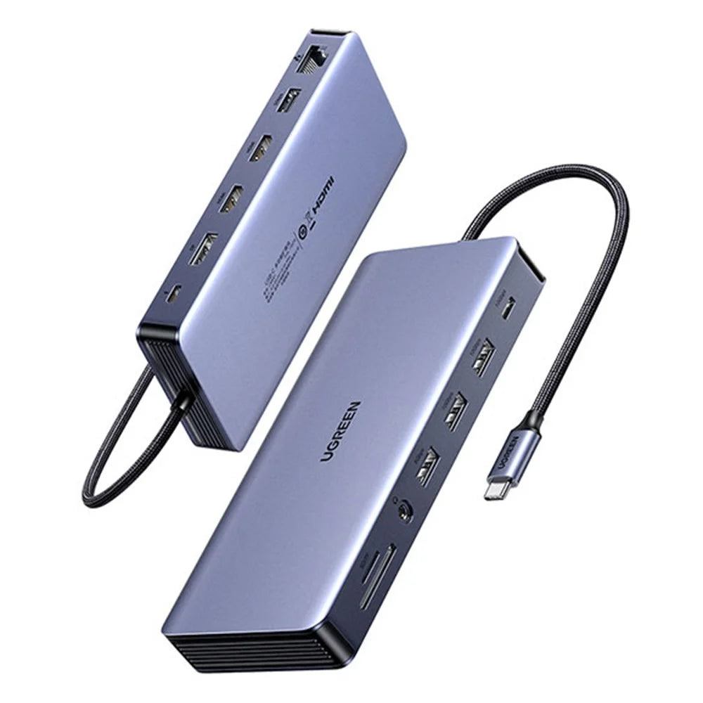 UGREEN CM681 15978 Docking Station 13 in 1 USB-C Hub 4K / 60Hz Dual HD DP PD 100W Fast Charging for Laptop - 2