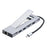 2529 9 in 1 USB 3.2 Hub M.2 NVMe SSD Enclosure Type-C Docking Station Ethernet HD 4K 60Hz PD 100W - Grey - 1