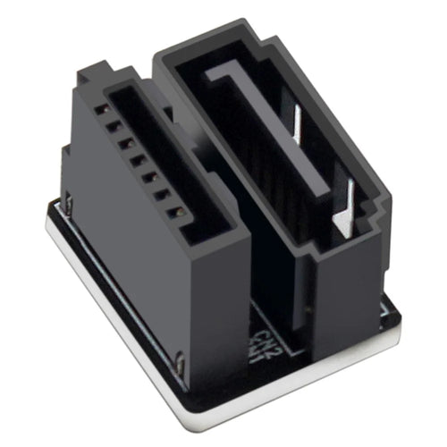 SA-019 360-Degree Elbow Design SATA 7Pin Female to 7Pin Male Computer Adapter for Desktops SSD HDD Mainboard Motherboard - 1