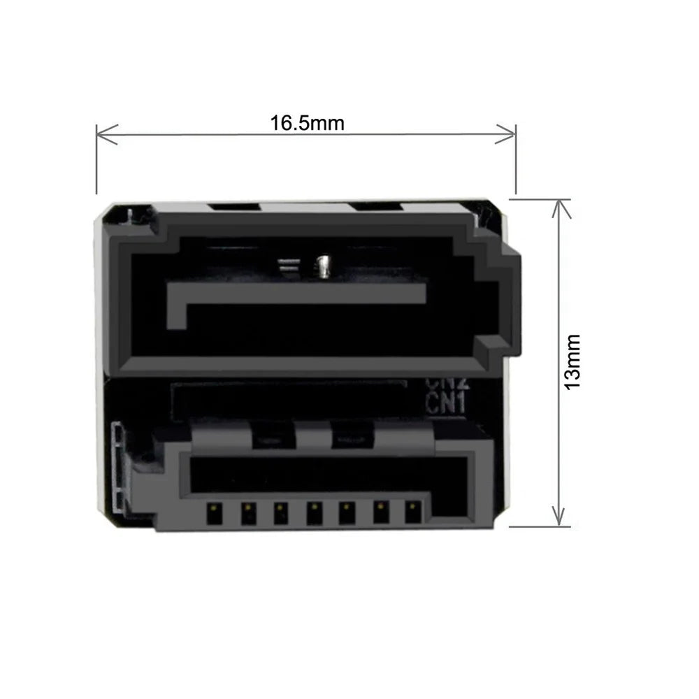 SA-019 360-Degree Elbow Design SATA 7Pin Female to 7Pin Male Computer Adapter for Desktops SSD HDD Mainboard Motherboard - 3