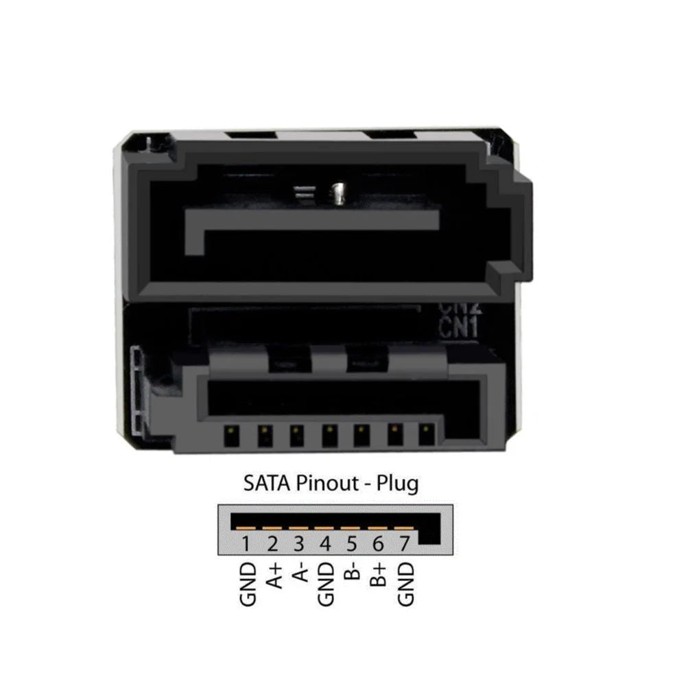 SA-019 360-Degree Elbow Design SATA 7Pin Female to 7Pin Male Computer Adapter for Desktops SSD HDD Mainboard Motherboard - 4
