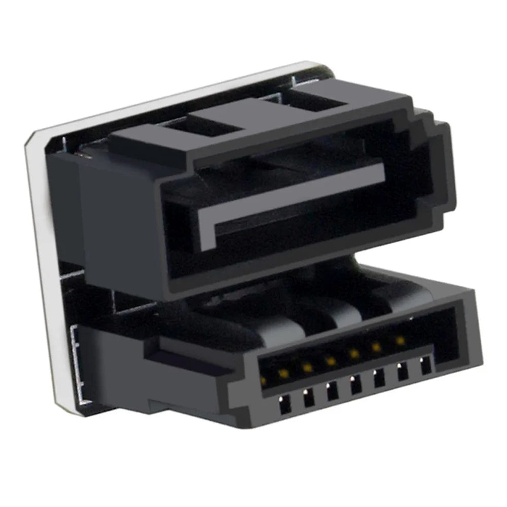SA-019 360-Degree Elbow Design SATA 7Pin Female to 7Pin Male Computer Adapter for Desktops SSD HDD Mainboard Motherboard - 5