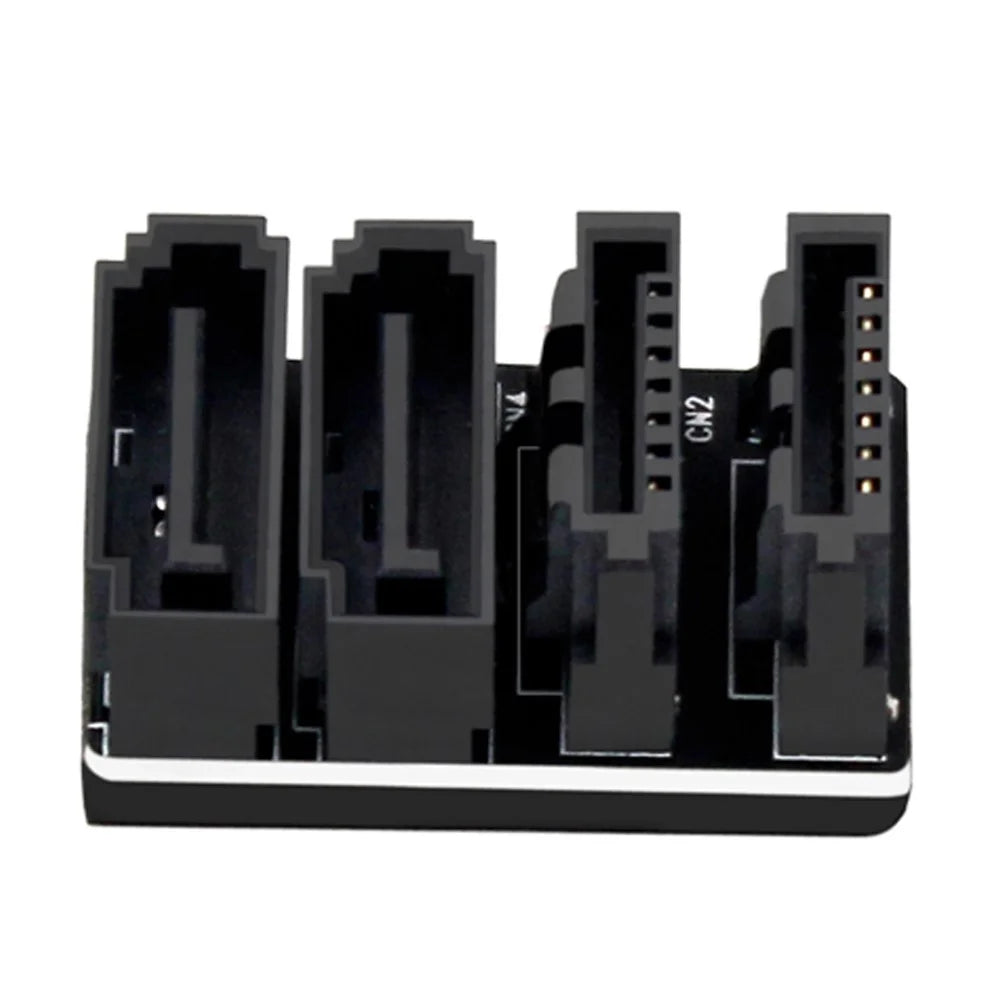 SA-041 360 Degree Angled Dual SATA 7Pin Female to 7Pin Male Adapter Low Profile for Desktops SSD HDD Mainboard Motherboard - 7