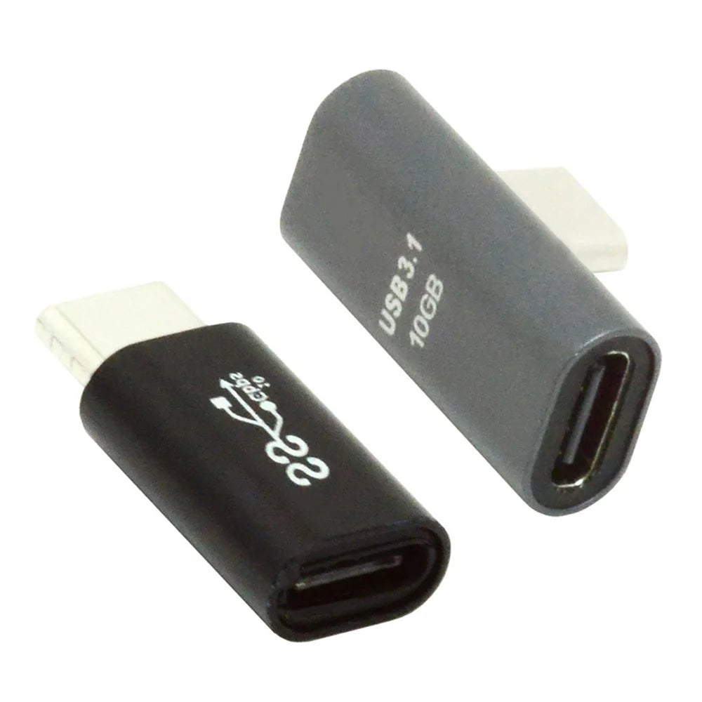 UC-103 2Pcs/Set Elbow USB-C Male to Female + Straight USB-C Male to Female Data Transmission Adapter - 1