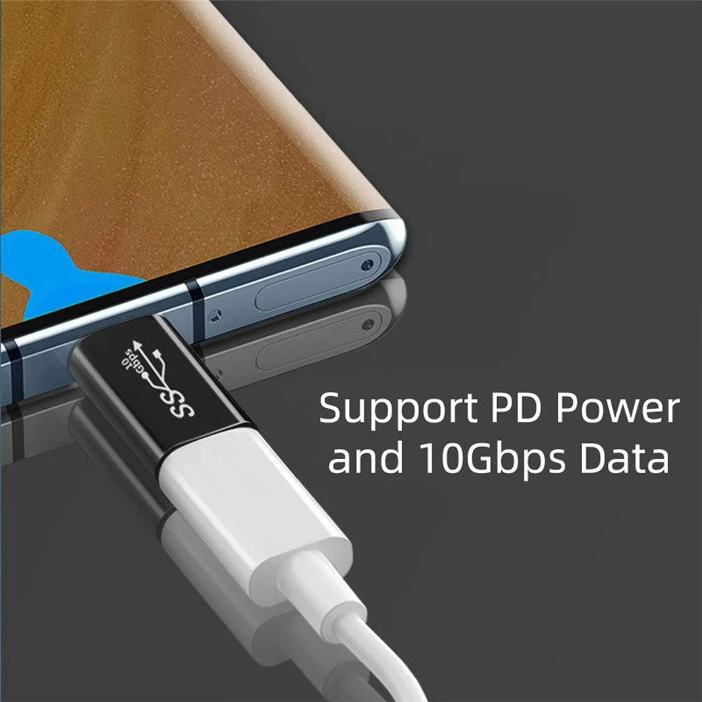 UC-103 2Pcs/Set Elbow USB-C Male to Female + Straight USB-C Male to Female Data Transmission Adapter - 3