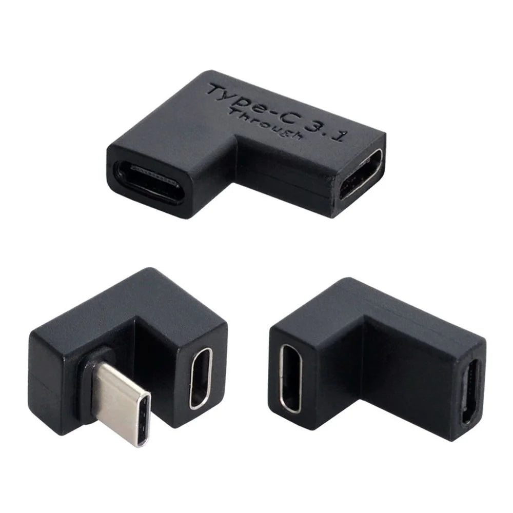 UC-077 3Pcs/Set USB-C Male to Female + USB-C Female to Female Elbow Converter Charging Adapter - 7