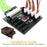 PW-005 ATX-24PIN to IDE 8X 4Pin +2X 6Pin Power Supply Board for CHIA ETH BTC - 5