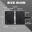A6 PU Leather 6 Rings Binder Notebook Budget Planner Binder Cover with 12 PVC Zipper Pockets - Black - 4