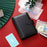A6 PU Leather 6 Rings Binder Notebook Budget Planner Binder Cover with 12 PVC Zipper Pockets - Black - 6