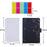 Marble Pattern A6 PU Leather Binder Magnetic Clasp 6 Rings Binder Cover Notebook with 12 PVC Pockets and 2 Random Color Label Stickers - Black - 2