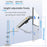 NORTH BAYOU H100 Desk Clip-on Monitor Support Arm Adjustable 22-35 inch Computer Monitor Holder Bracket - 3